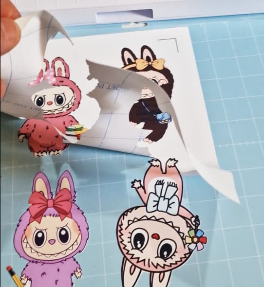 Sticker mic/mare pentru tricouri sau alte materiale textile albe, termo aplicabile, model La Bubu 6 — 2