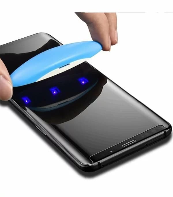 Folie de sticla Samsung Galaxy S9, UV Glass Bluestar, lipire cu adeziv, lampa UV inclusa — 3