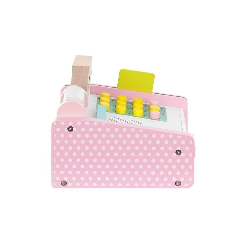 Jucarie casa de marcat din lemn, diverse accesorii — 3