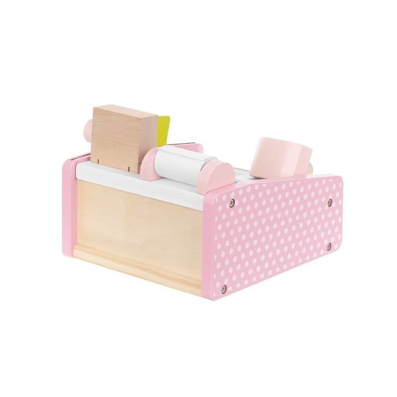Jucarie casa de marcat din lemn, diverse accesorii — 4