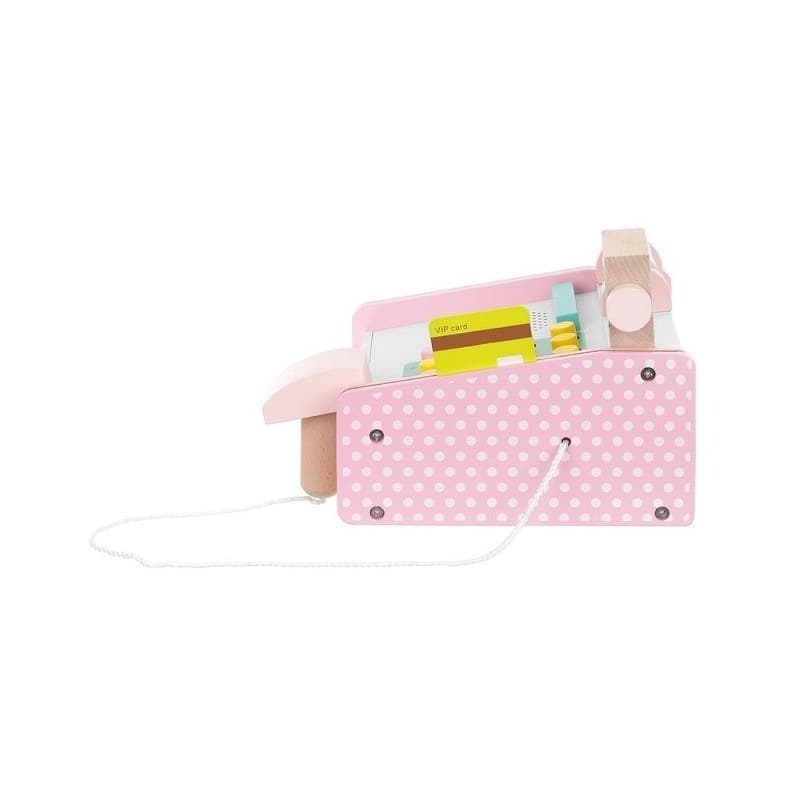 Jucarie casa de marcat din lemn, diverse accesorii — 8
