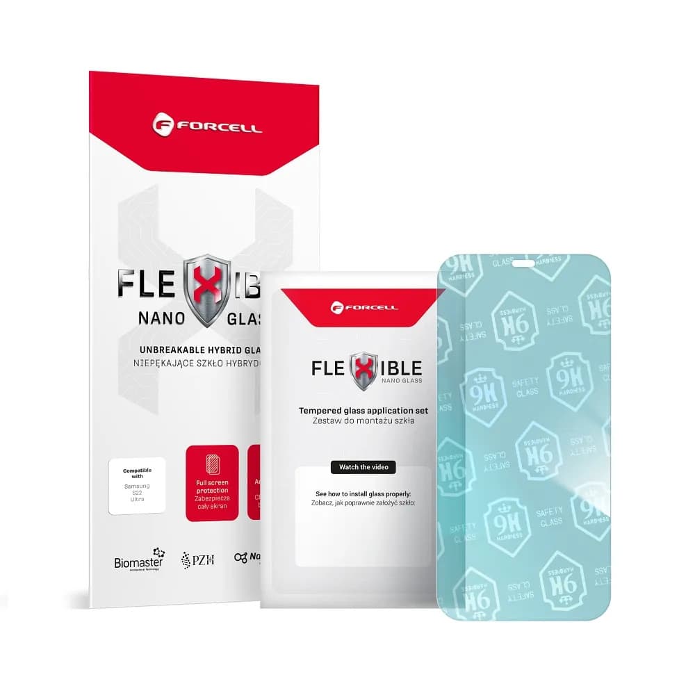 Folie Samsung Galaxy S22 Plus, Flexible Nano Glass, hibrid sticla + plastic, antibacteriana — 3