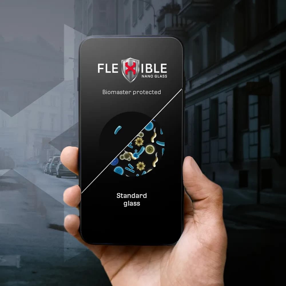 Folie Samsung Galaxy S22 Plus, Flexible Nano Glass, hibrid sticla + plastic, antibacteriana — 4