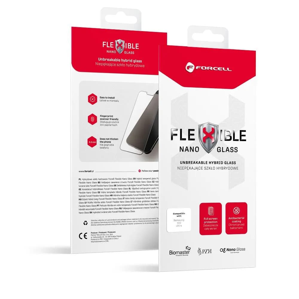 Folie Samsung Galaxy S22 Plus, Flexible Nano Glass, hibrid sticla + plastic, antibacteriana — 6