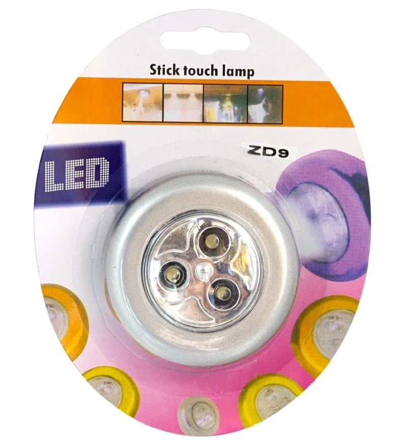 Mini lampa cu 3 LED-uri ZD9, functionare prin apasare — 4