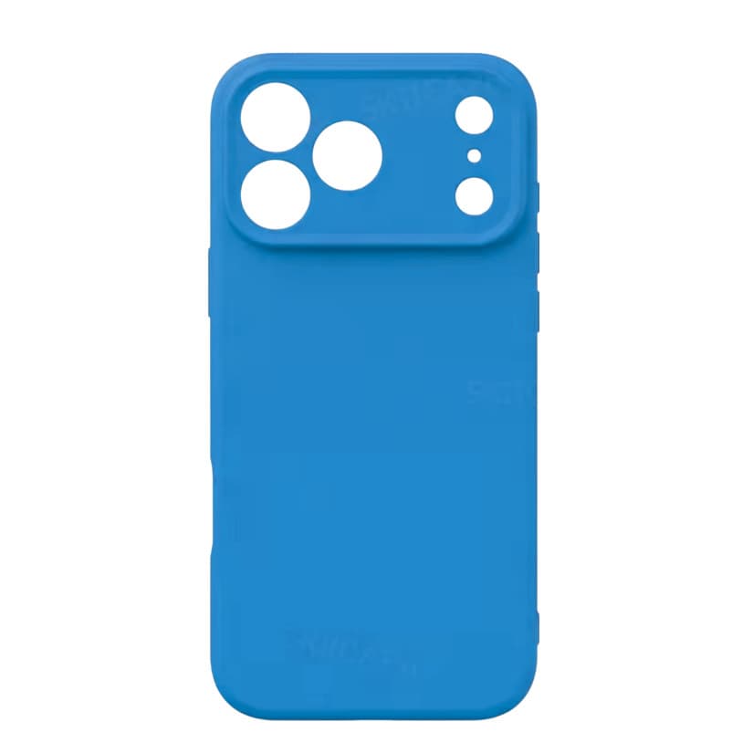 Husa Apple iPhone 17 Pro Max, Luxury Silicone, protectie camera, catifea in interior, albastru deschis — 2