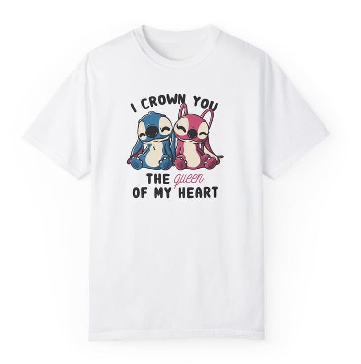 Tricou personalizat alb, copii/adulti, I crown you the queen, modal, diverse marimi — 3