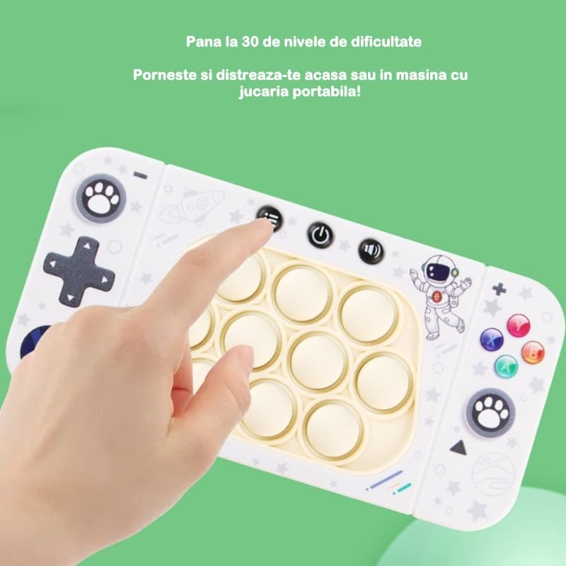 Jucarie interactiva Speed Push, joc de viteza apasare taste tip Pop-It, sunete si lumini, model astronaut — 4