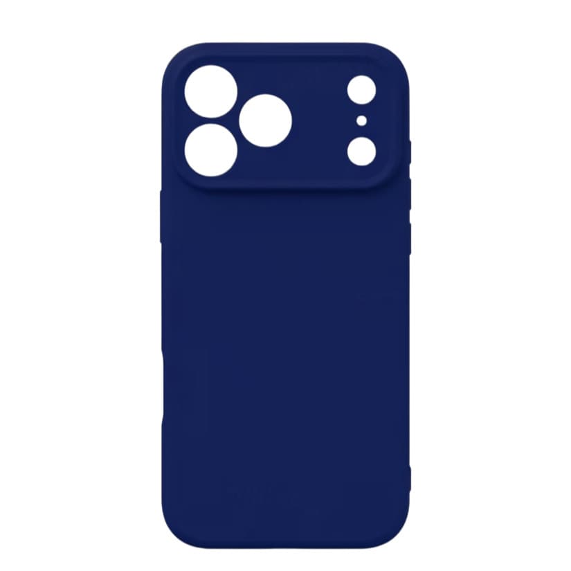 Husa Apple iPhone 17 Pro Max, Luxury Silicone, protectie camera, catifea in interior, albastru inchis — 2