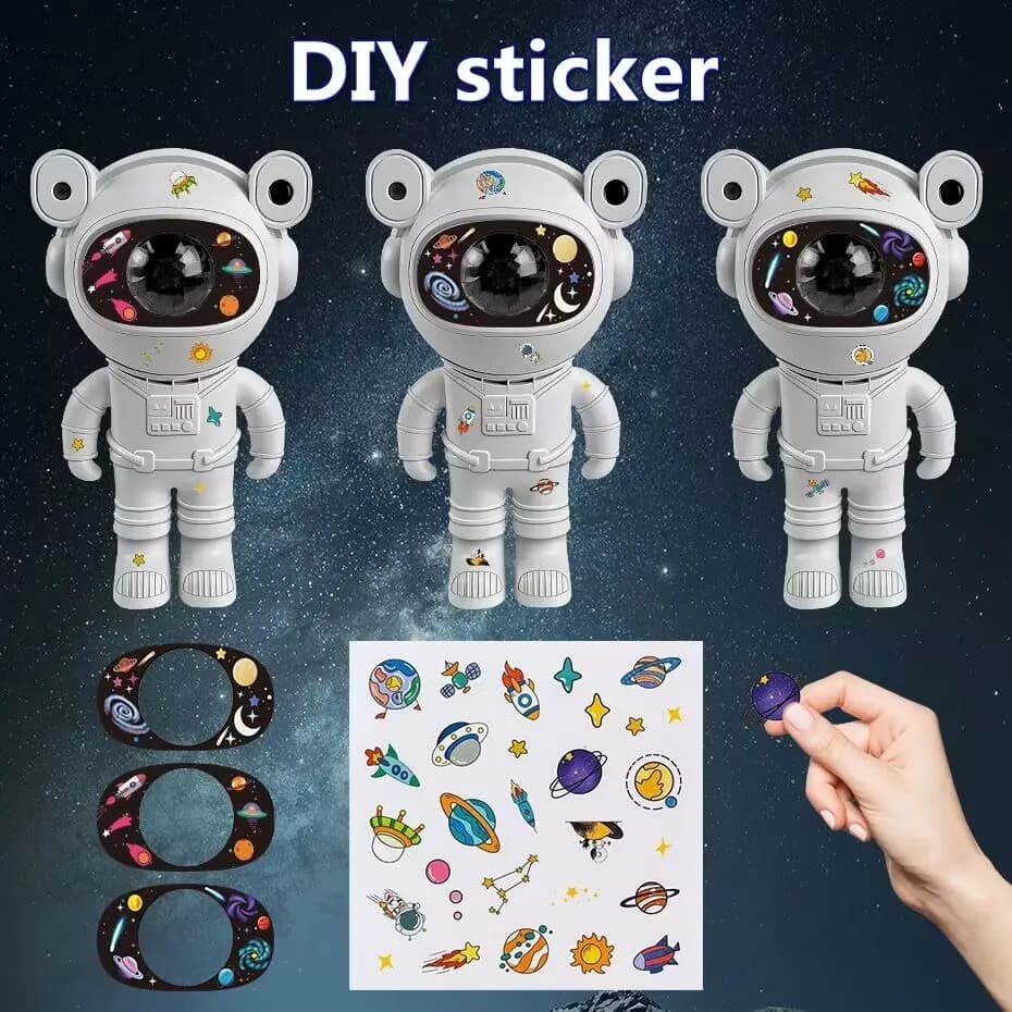 Astronaut cu proiector luna si stele, lampa de veghe copii, boxa bluetooth, telecomanda, alimentare Type-C — 3