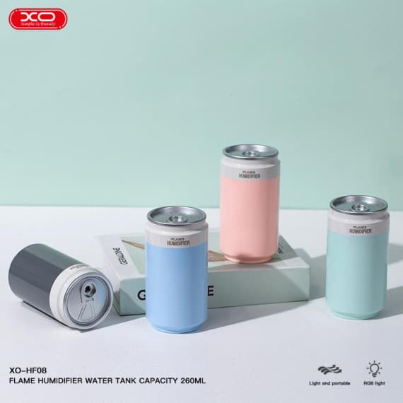 Umidificator casa/auto XO HF08, aspect doza suc, 260 ml, roz — 2