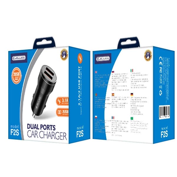Incarcator auto Jellico F2S, dual port USB, 18W, 3.1A, negru — 4