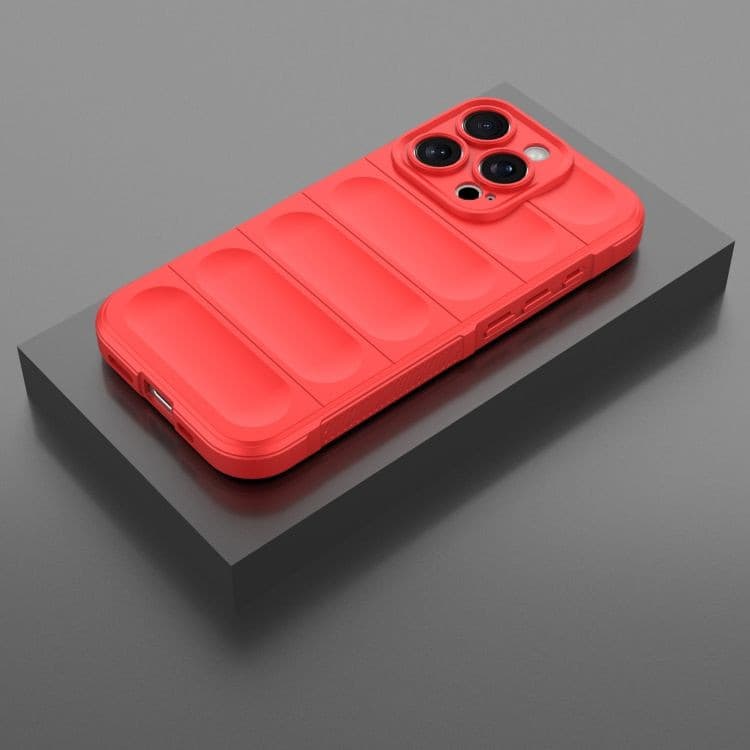 Husa Apple iPhone 16 Pro Max, Wave Silicone, protectie camera, catifea in interior, pure red — 2