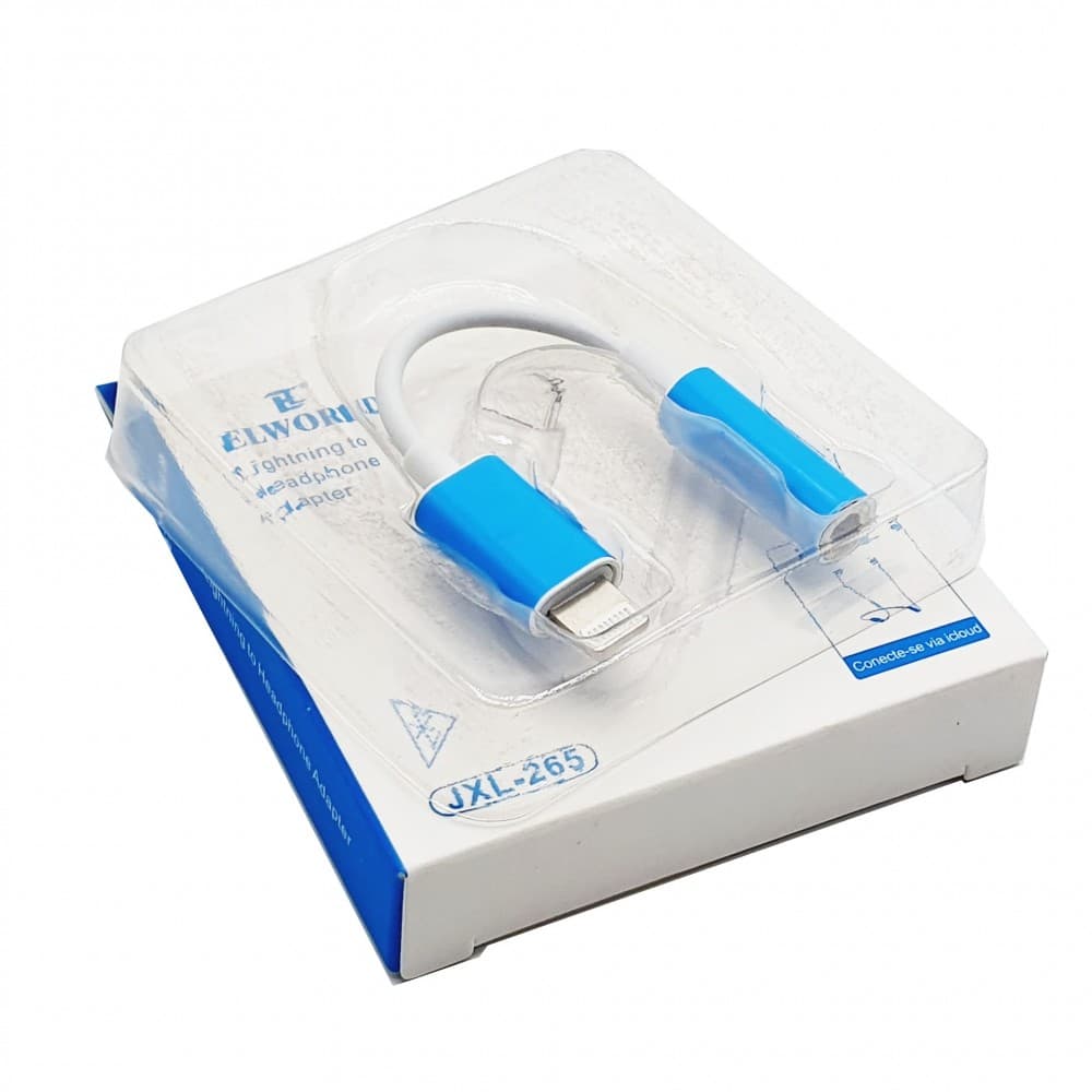 Cablu adaptor Lightning to jack 3.5 mm JXL-265, iPhone/IPad, alb — 2