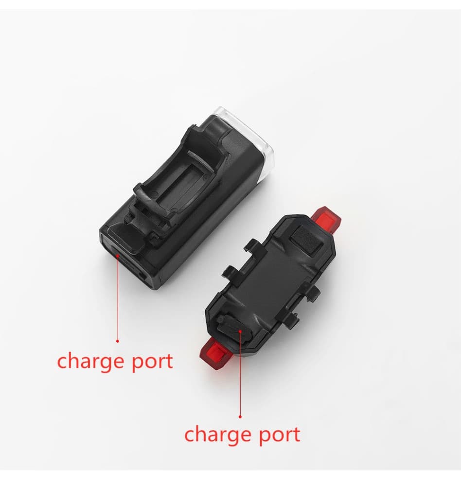 Set lanterna si lumina stop pentru bicicleta HY-025, incarcare USB — 3