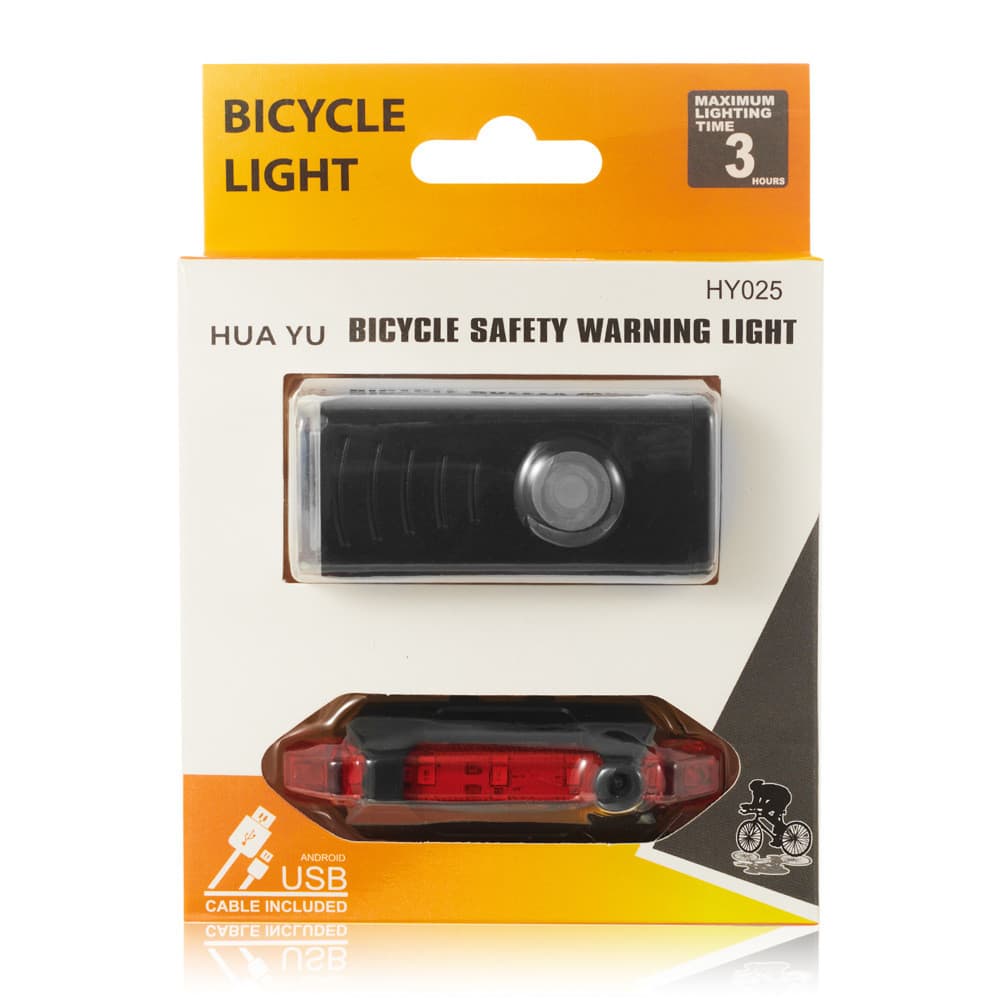 Set lanterna si lumina stop pentru bicicleta HY-025, incarcare USB — 7