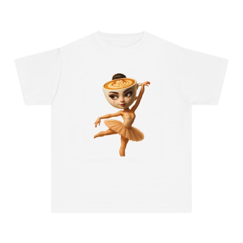 Tricou personalizat alb, copii/adulti, design Ballerina Cappuccina 2, modal, diverse marimi — 2