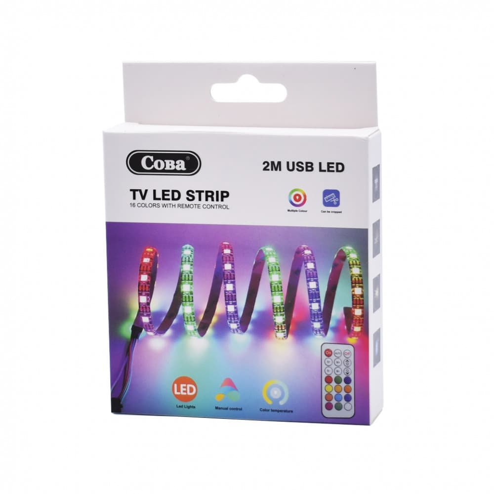 Banda LED RGB pentru TV, USB 5V, lungime 3 metri, telecomanda inclusa — 2