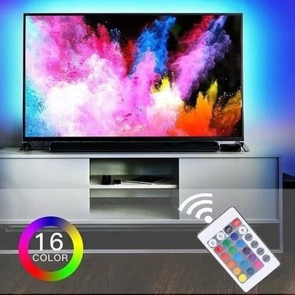 Banda LED RGB pentru TV, USB 5V, lungime 3 metri, telecomanda inclusa — 4