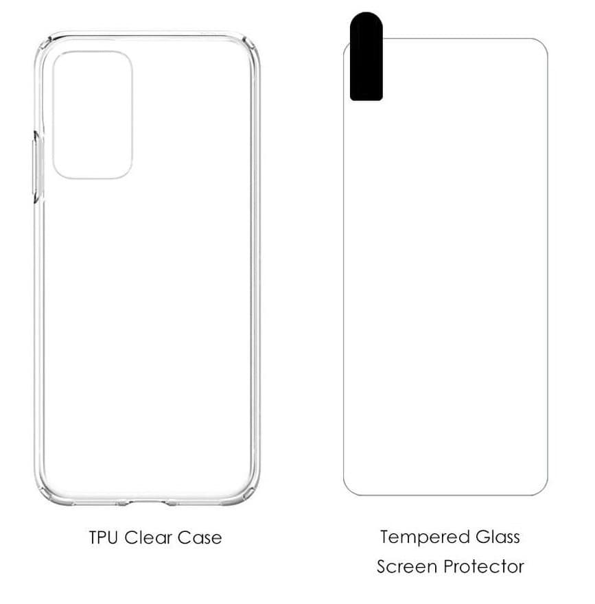 Set folie si husa Samsung Galaxy A72 4G/5G, sticla transparenta si TPU transparent 2 mm — 2