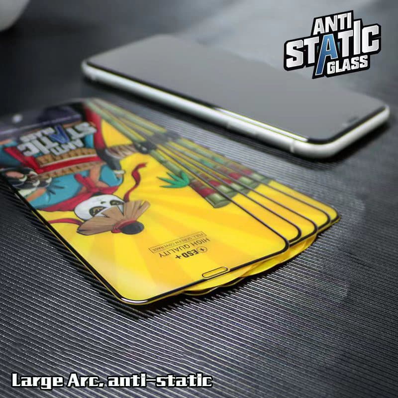 Folie sticla Apple iPhone 17 Pro Max, Kungfu Panda, Antistatic Glass ESD +, margini negre — 2