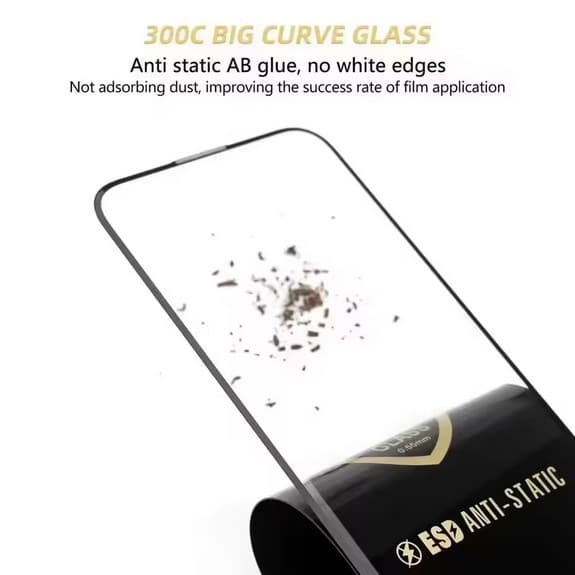 Folie de sticla Samsung Galaxy A25, Big Curve 300CC, 0.55 mm, margini curbate, negre — 3