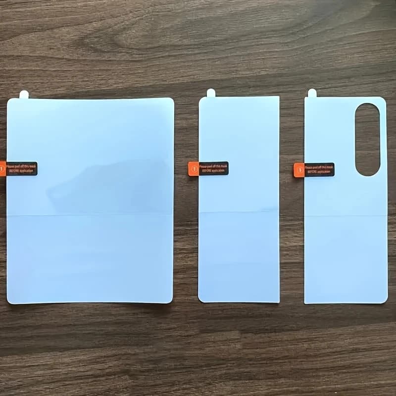 Set 3 folii protectie Samsung Galaxy Z Fold4, Hydrogel, front/front/back, ultra subtiri, transparente — 2