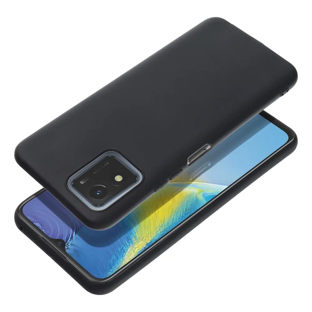 Husa protectie Vivo Y01, Matt TPU, silicon moale, negru — 2