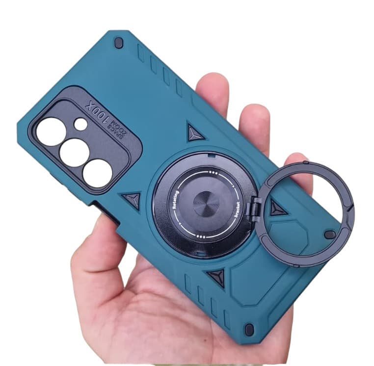 Husa Samsung Galaxy A13 5G / Galaxy A04s, Rotating Bracket, protectie camera, prindere magnetica, albastru inchis — 4