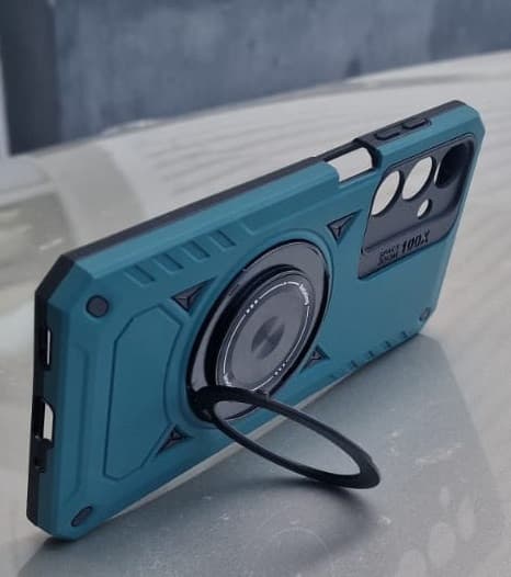 Husa Samsung Galaxy A13 5G / Galaxy A04s, Rotating Bracket, protectie camera, prindere magnetica, rosie — 5