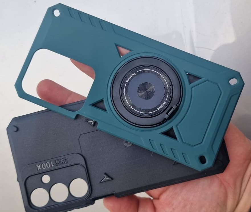 Husa Samsung Galaxy A13 5G / Galaxy A04s, Rotating Bracket, protectie camera, prindere magnetica, verde — 6