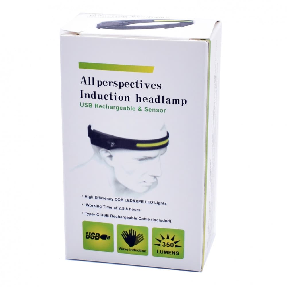 Lanterna frontala flexibila, cu acumulator si senzor de miscare, LED COB + LED XPE — 9