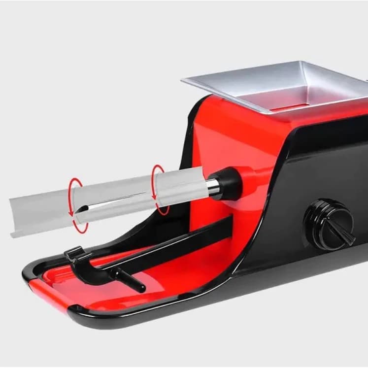 Aparat electric profesional de facut tigari / injector de tutun CX-2258, cu accesorii, rosu/negru — 2