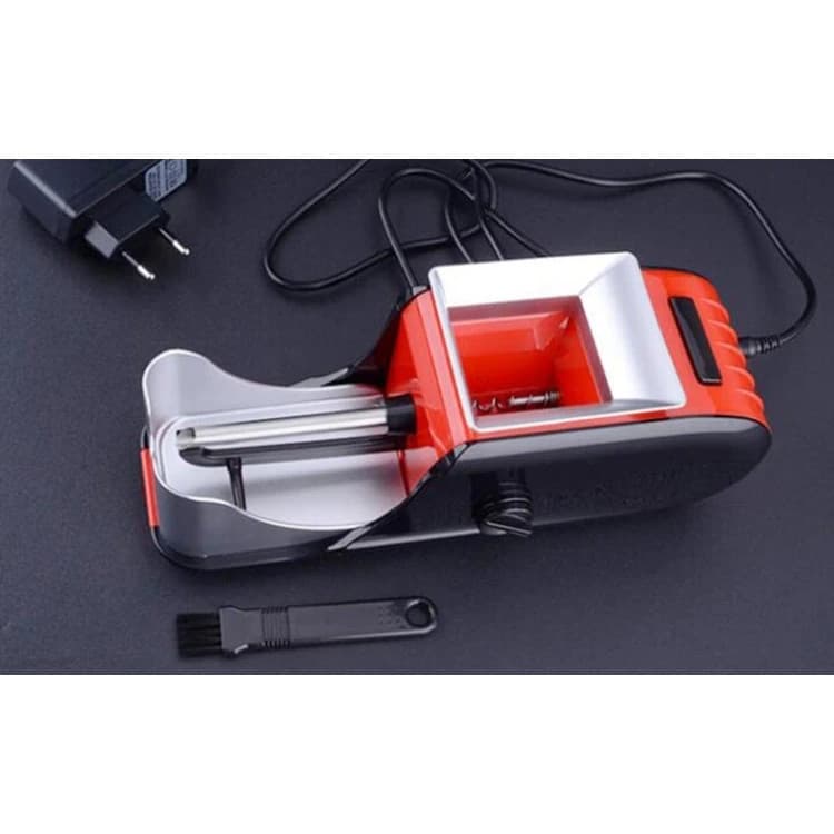 Aparat electric profesional de facut tigari / injector de tutun CX-2258, cu accesorii, rosu/negru — 4