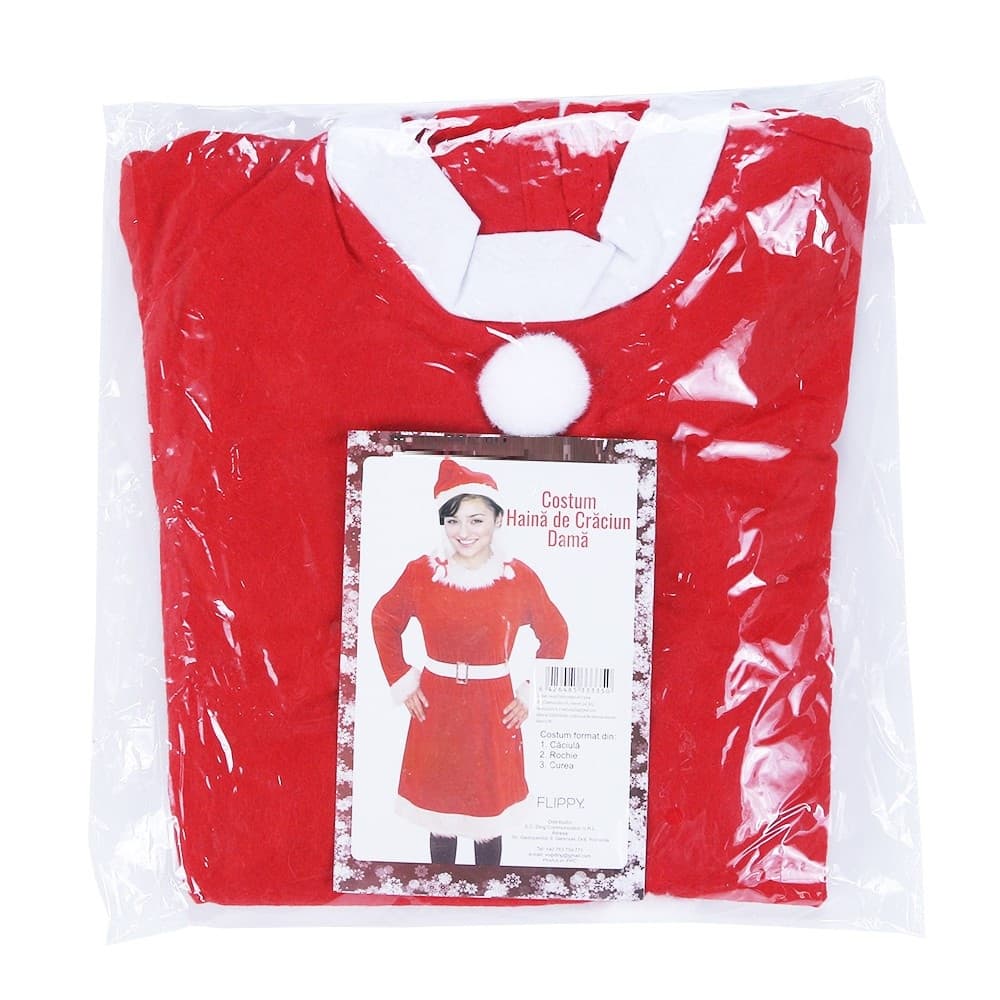 Costum Craciunita, femeie, adult, 3 piese, polar — 2
