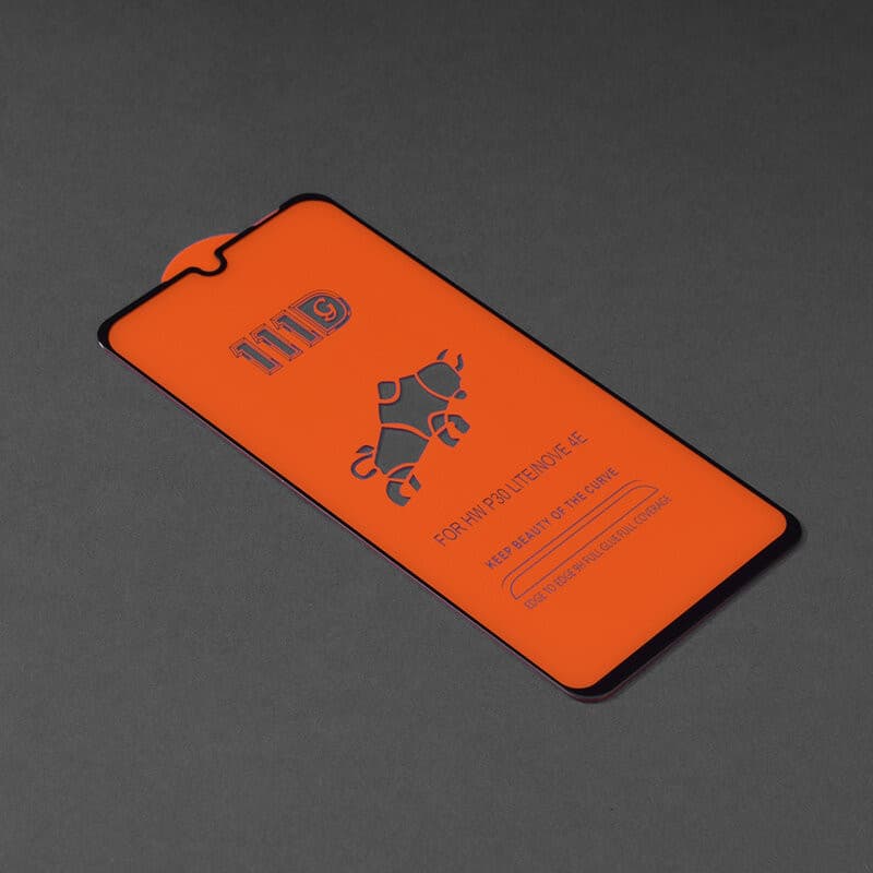 Folie sticla Huawei P30, Full Glue 111D, margini negre — 2