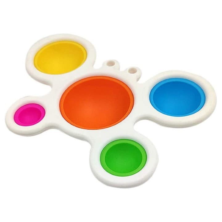 Jucarie antistres tip Pop It!, Simple Dimple, model crab, multiculor — 3