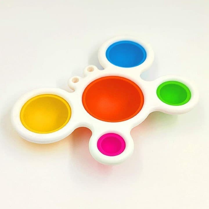 Jucarie antistres tip Pop It!, Simple Dimple, model crab, multiculor — 4