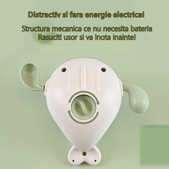 Jucarie de baie pentru copii, model balena, verde — 2