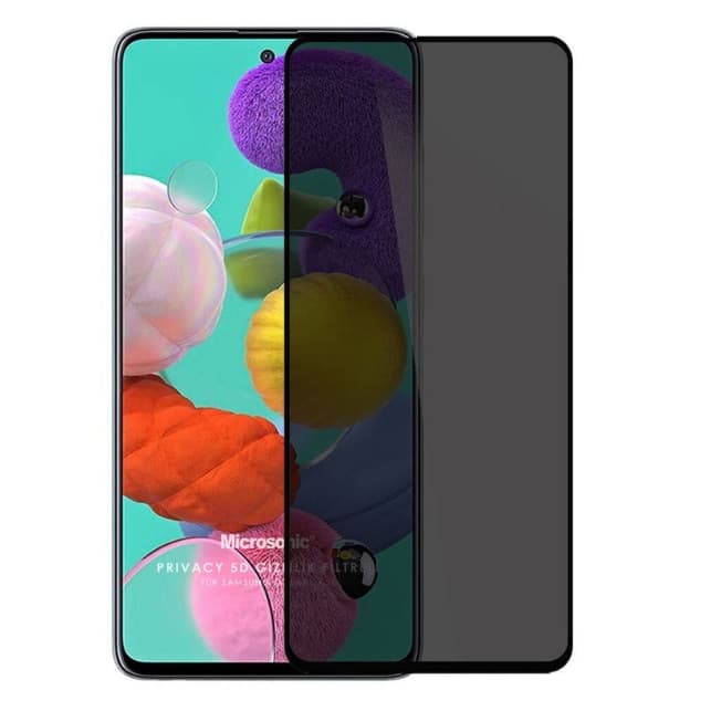 Folie de sticla Samsung Galaxy A72, Full Glue Privacy, margini negre — 2