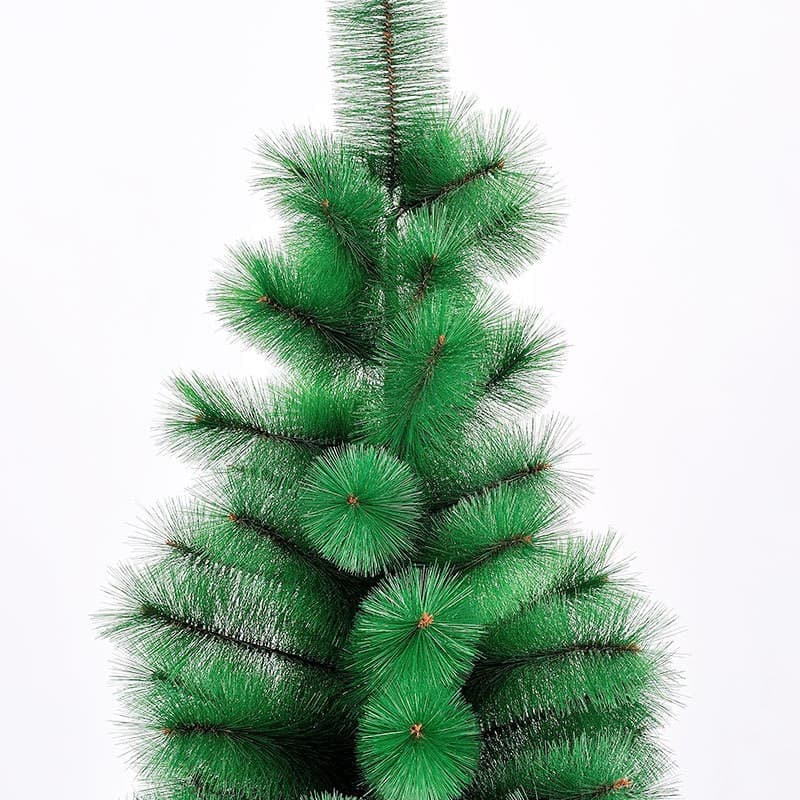 Brad artificial de Craciun tip pin, clasic, inaltime 120 cm, pentru interior/exterior, verde, suport de plastic inclus — 4