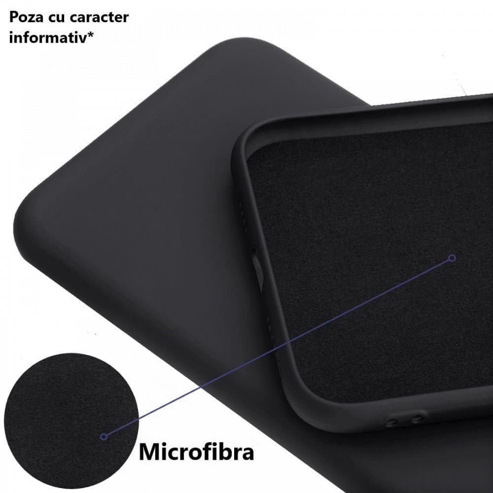 Husa Apple iPhone 13, Luxury Silicone, catifea in interior, protectie camere, negru — 2