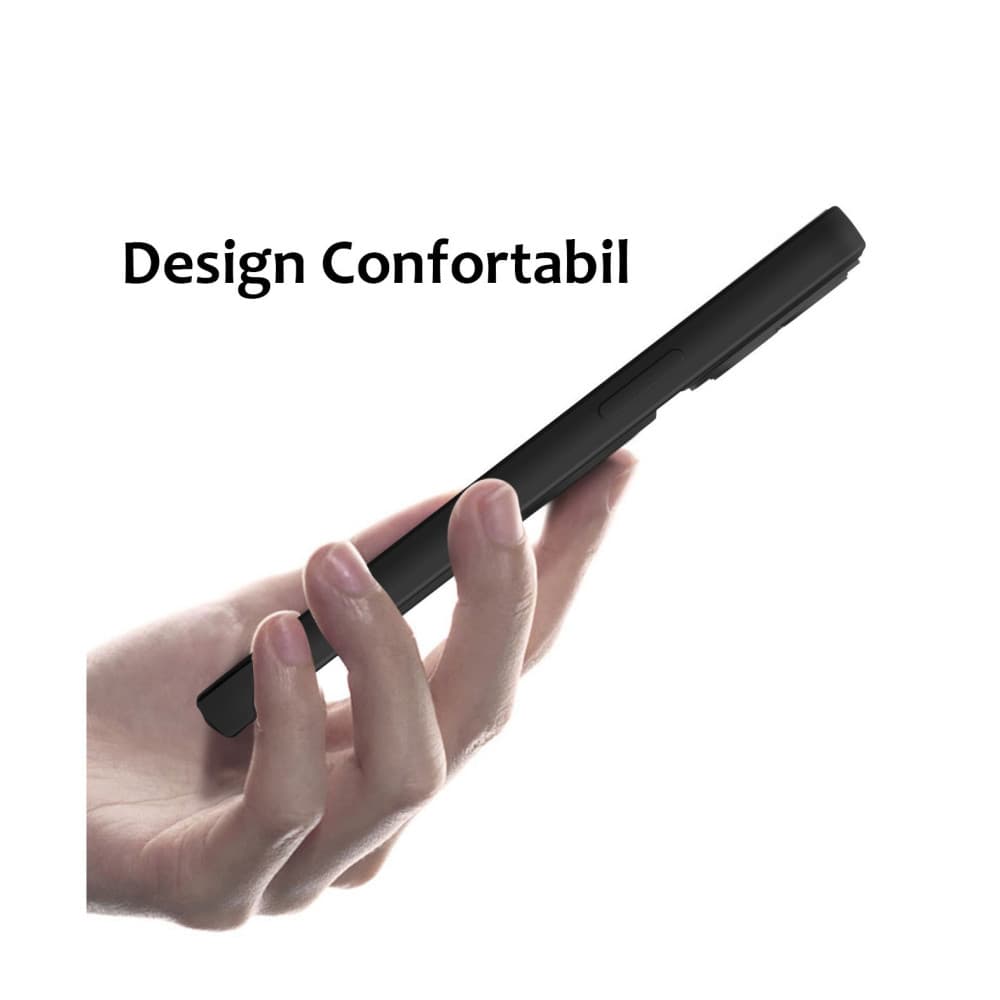Husa Apple iPhone 13, Armor Design, functie stand, insertie metalica pentru suport auto magnetic, negru/alb — 3