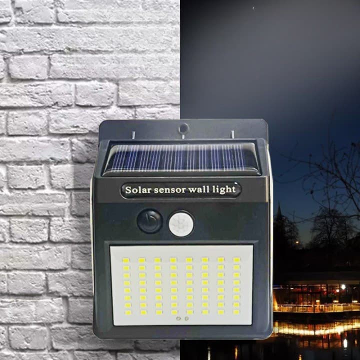 Lampa solara LS64, 64 de LED-uri, senzor de miscare — 2
