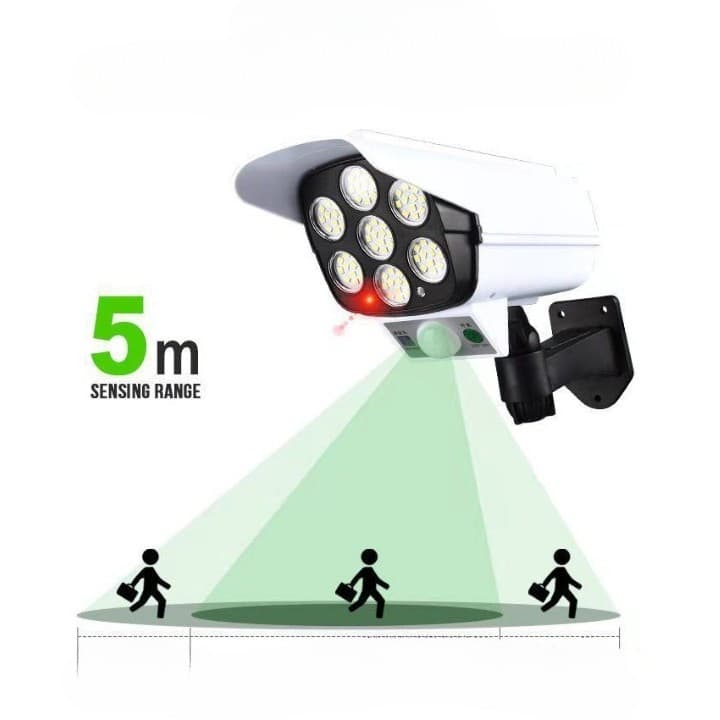 Camera de supraveghere falsa, incarcare solara, 77 LED-uri, senzor de miscare — 3