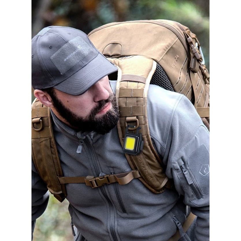 Lanterna de buzunar tip breloc, 30 LED-uri, incarcare prin USB Type C, pentru exterior, camping, alpinism, ciclism — 2