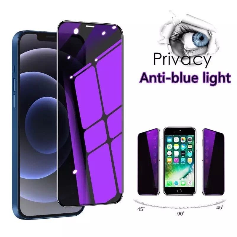Folie sticla Apple iPhone 14 Pro, Full Glue Privacy Anti-Blue Ray, margini negre — 2