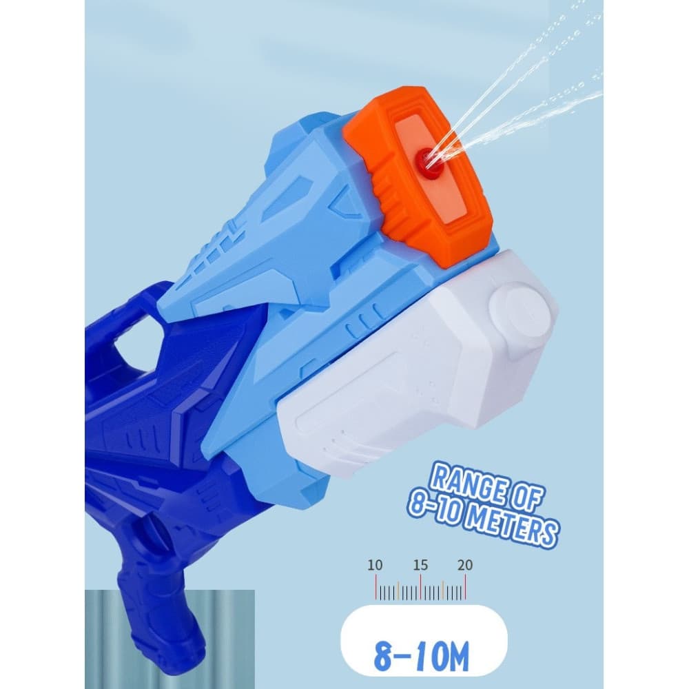 Jucarie pistol cu apa, plastic, 3 duze, rezervor 500 ml, 6 ani+, albastru — 2