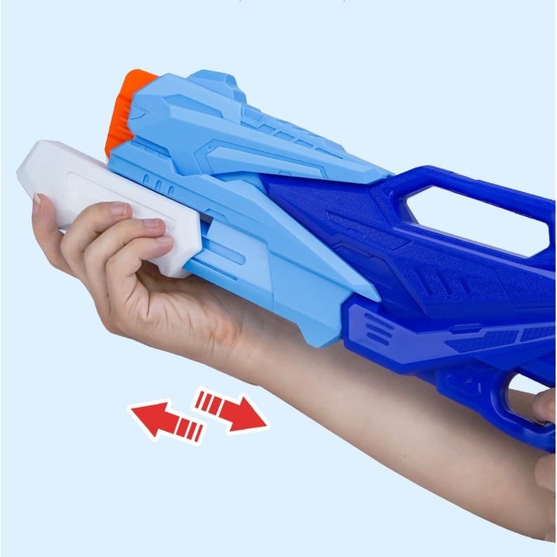 Jucarie pistol cu apa, plastic, 3 duze, rezervor 500 ml, 6 ani+, albastru — 4