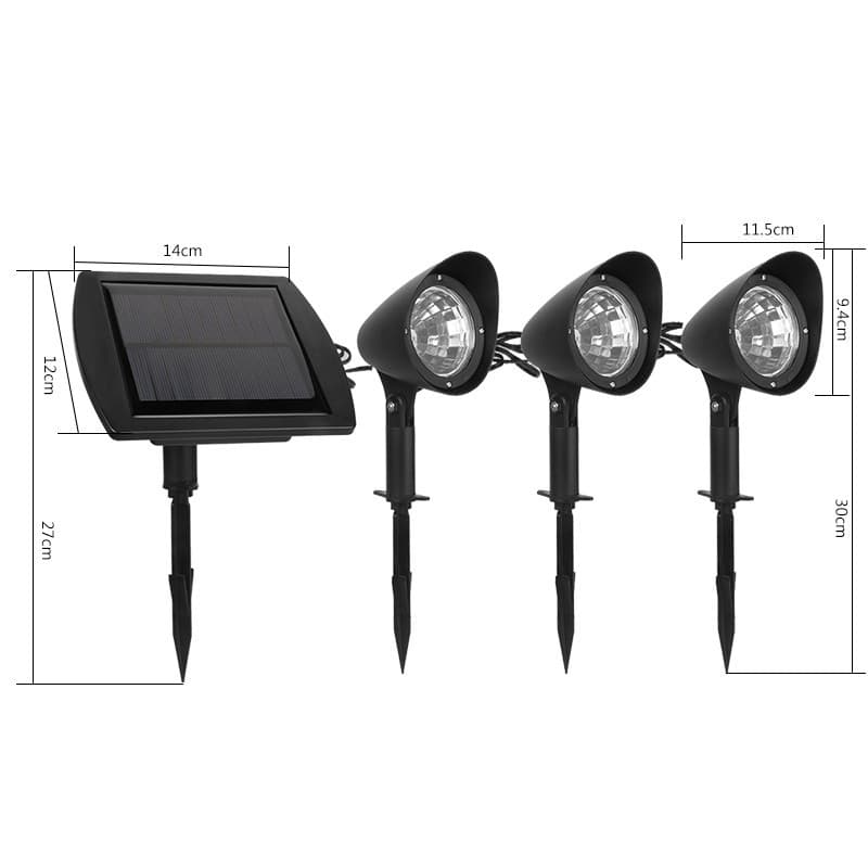 Lampa solara decoratiune pentru gradina, model 3 felinare, alb rece — 5
